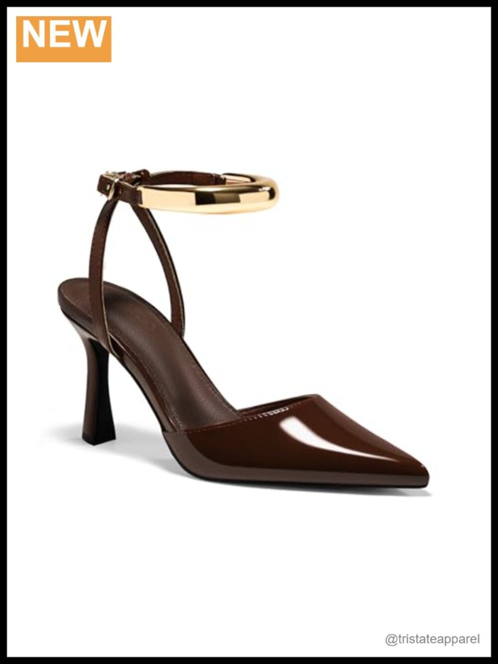 Womens Strappy High Heels Closed Pointed Toe Pumps Ankle Strap Party Dress Shoes